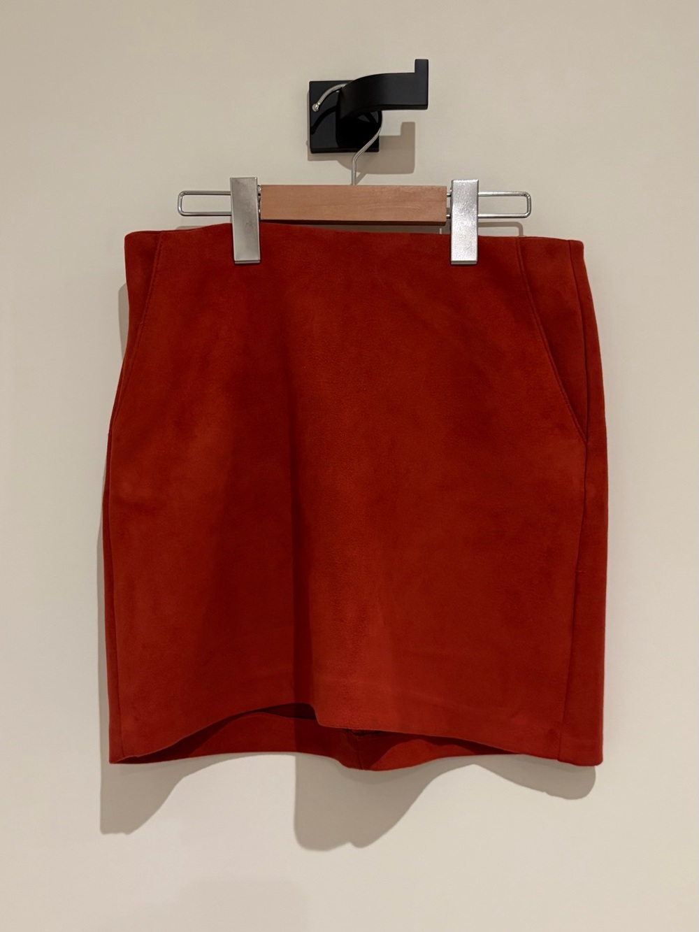 Pull&Bear Rust-Red Suede Mini Skirt